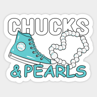 Chucks and Pearls Sticker